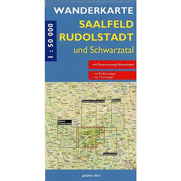 Wanderkarte Saalfeld, Rudolstadt und Schwarzatal