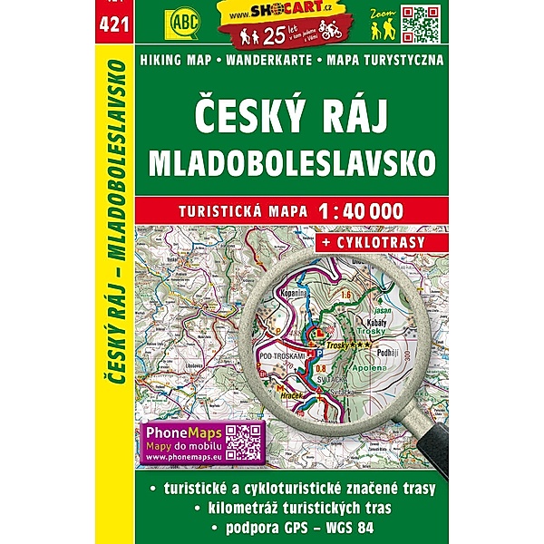 Wanderkarte Tschechien Cesky raj, Mladobleslavsko 1 : 40 000