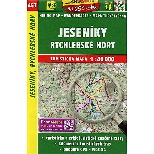 Wanderkarte Tschechien Jeseniky, Rychlebske hory