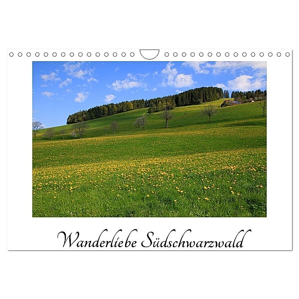 Wanderliebe Südschwarzwald (Wandkalender 2024 DIN A4 quer), CALVENDO Monatskalender, Michael Mantke