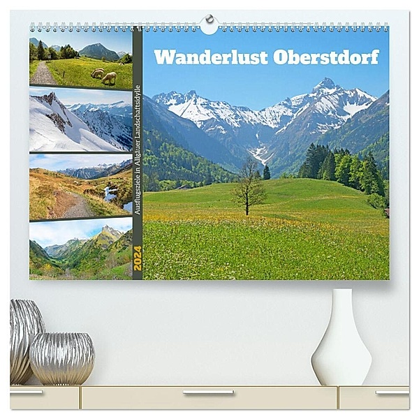 Wanderlust Oberstdorf 2024 (hochwertiger Premium Wandkalender 2024 DIN A2 quer), Kunstdruck in Hochglanz, SusaZoom