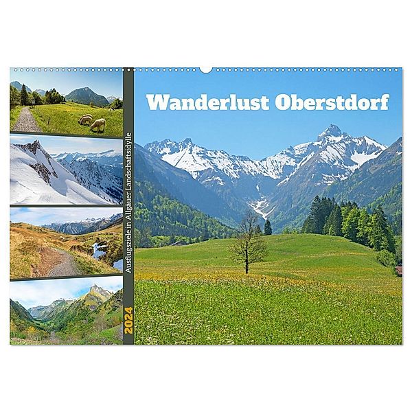 Wanderlust Oberstdorf 2024 (Wandkalender 2024 DIN A2 quer), CALVENDO Monatskalender, SusaZoom