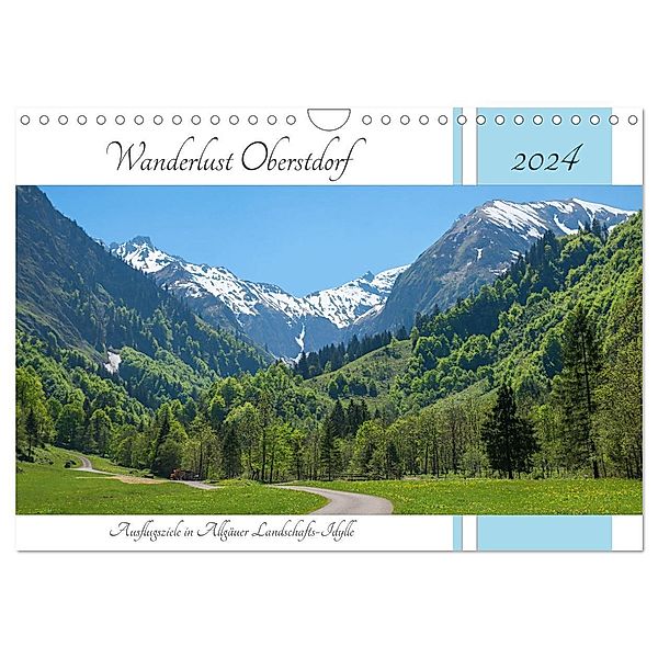 Wanderlust Oberstdorf 2024 (Wandkalender 2024 DIN A4 quer), CALVENDO Monatskalender, SusaZoom