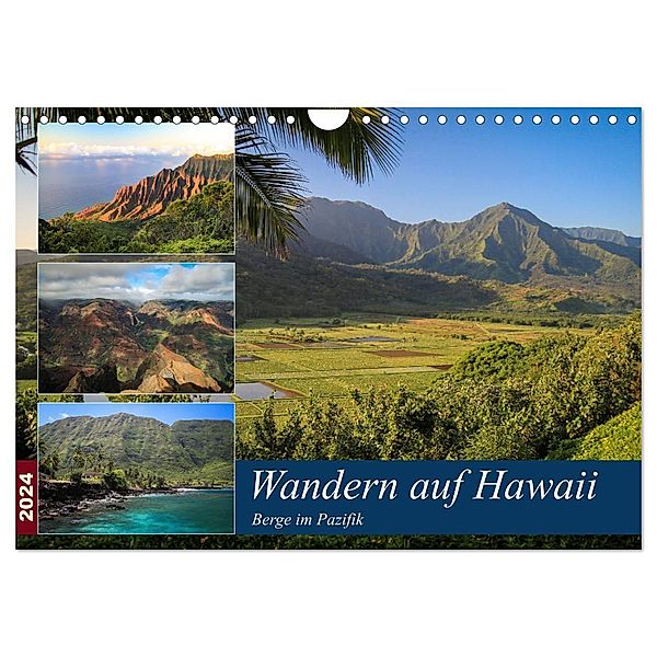 Wandern auf Hawaii - Berge im Pazifik (Wandkalender 2024 DIN A4 quer), CALVENDO Monatskalender, Florian Krauss