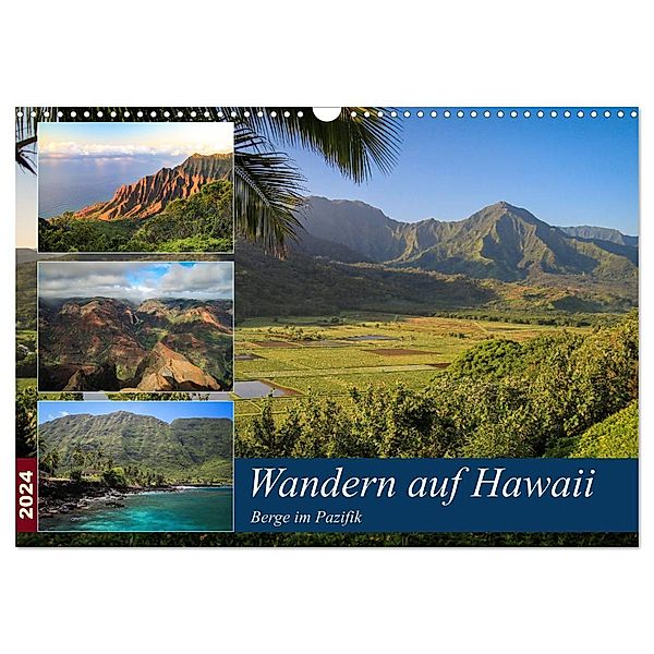 Wandern auf Hawaii - Berge im Pazifik (Wandkalender 2024 DIN A3 quer), CALVENDO Monatskalender, Florian Krauss