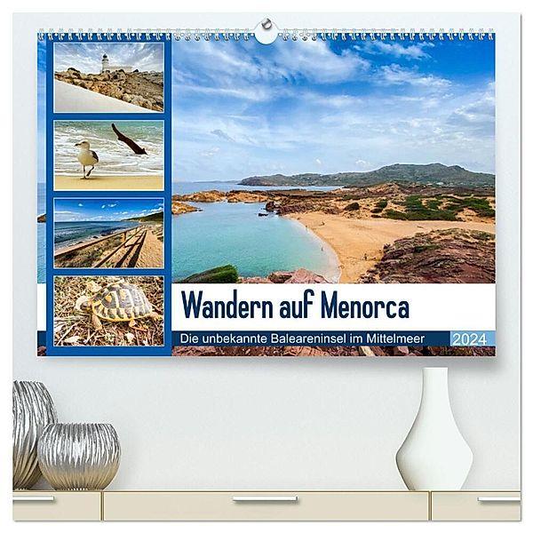 Wandern auf Menorca (hochwertiger Premium Wandkalender 2024 DIN A2 quer), Kunstdruck in Hochglanz, Sabine Reuke