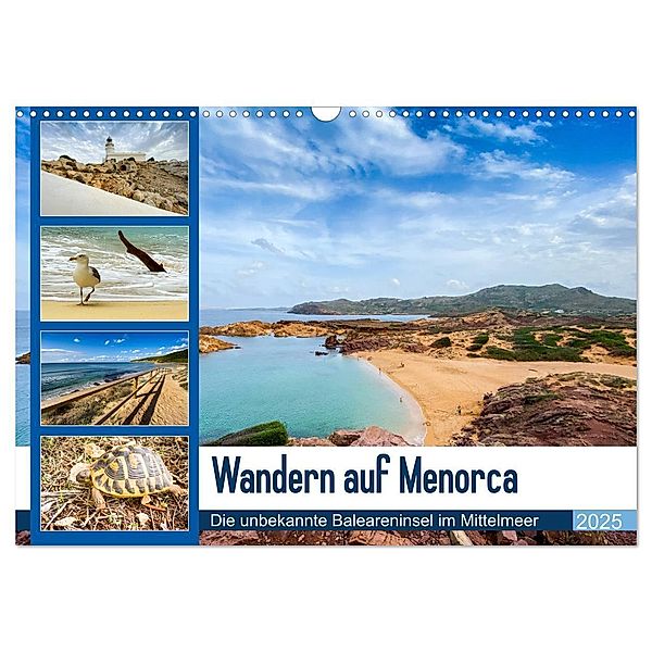 Wandern auf Menorca (Wandkalender 2025 DIN A3 quer), CALVENDO Monatskalender, Calvendo, Sabine Reuke