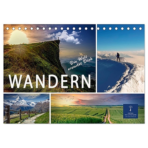 Wandern - die Welt erwartet Dich (Tischkalender 2025 DIN A5 quer), CALVENDO Monatskalender, Calvendo, Peter Roder