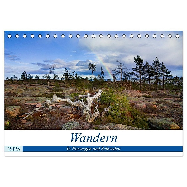 Wandern - In Norwegen und Schweden (Tischkalender 2025 DIN A5 quer), CALVENDO Monatskalender, Calvendo, Rolf Dietz