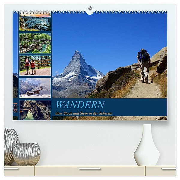 WANDERN über Stock und Stein in der Schweiz (hochwertiger Premium Wandkalender 2024 DIN A2 quer), Kunstdruck in Hochglanz, Susan Michel