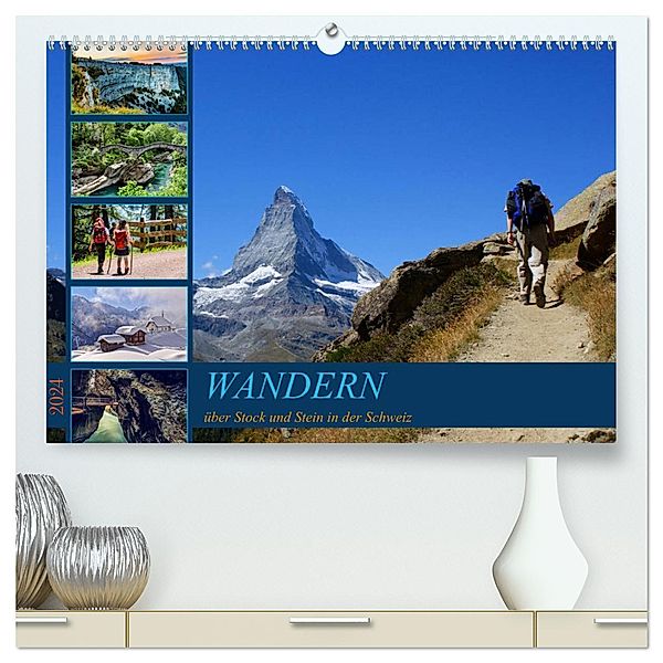 WANDERN über Stock und Stein in der Schweiz (hochwertiger Premium Wandkalender 2024 DIN A2 quer), Kunstdruck in Hochglanz, Susan Michel