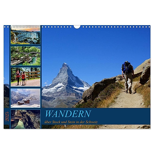 WANDERN über Stock und Stein in der Schweiz (Wandkalender 2025 DIN A3 quer), CALVENDO Monatskalender, Calvendo, Susan Michel