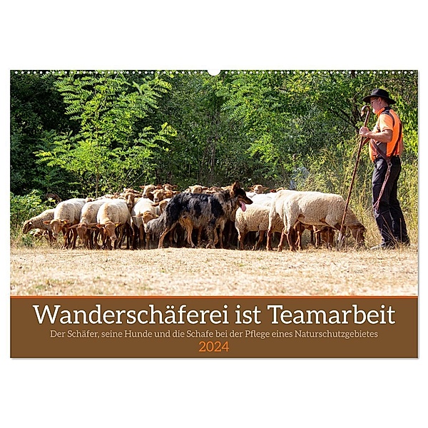 Wanderschäferei ist Teamarbeit (Wandkalender 2024 DIN A2 quer), CALVENDO Monatskalender, Marion Sixt