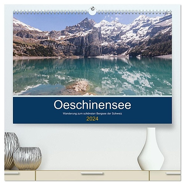 Wanderung zum Oeschinensee (hochwertiger Premium Wandkalender 2024 DIN A2 quer), Kunstdruck in Hochglanz, IAM photography