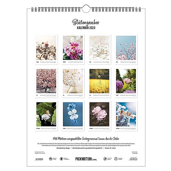 Wandkalender 2023 - Blütenzauber
