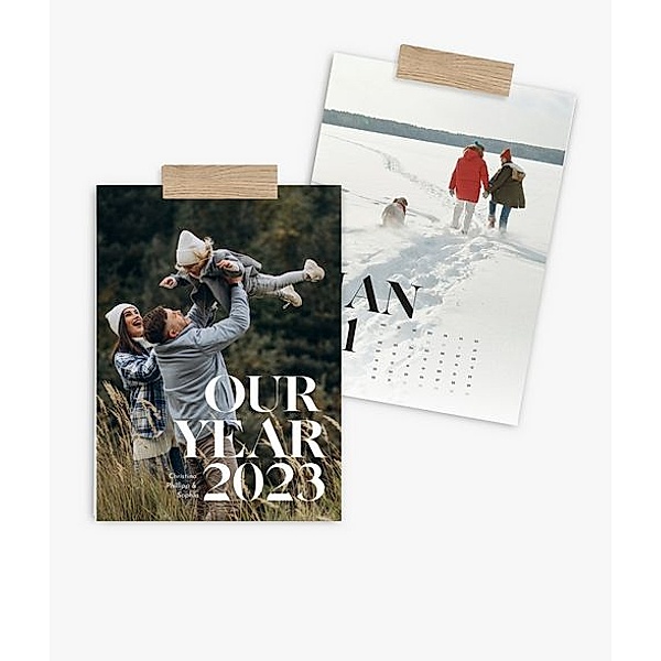 Wandkalender 2023 gestalten mit eigenen Fotos (A4 Hoch) im Design Bold Elegance
