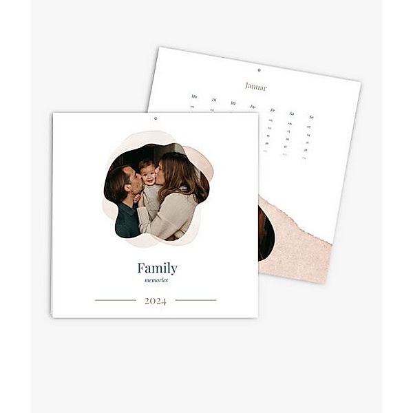 Wandkalender 2024 gestalten mit eigenen Fotos (30 x 30 cm) im Design Family Memories