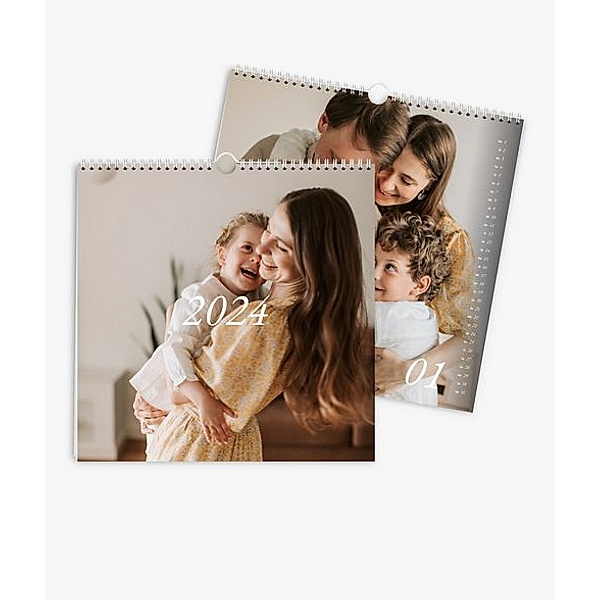 Wandkalender 2024 gestalten mit eigenen Fotos (30 x 30 cm) im Design We are Family