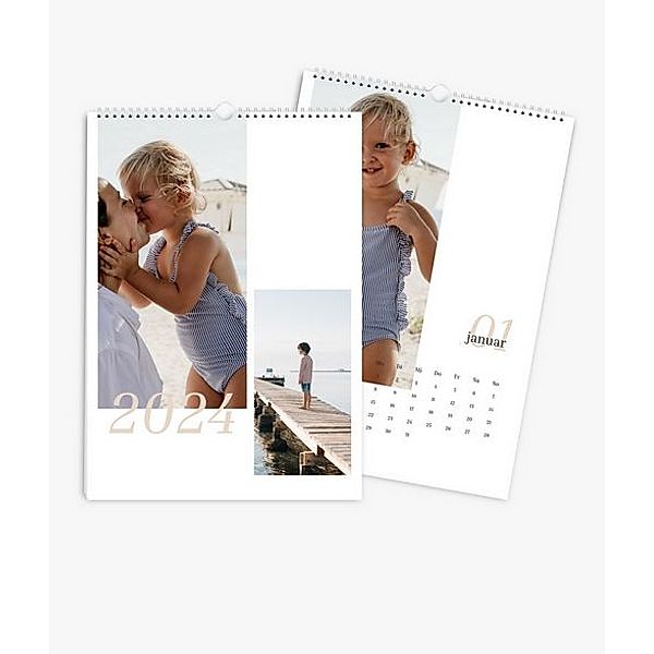 Wandkalender 2024 gestalten mit eigenen Fotos (A3 hoch) im Design Beach Time