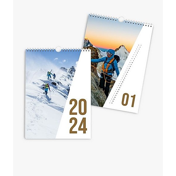 Wandkalender 2024 gestalten mit eigenen Fotos (A4 hoch) im Design Action