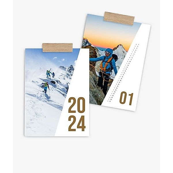 Wandkalender 2024 gestalten mit eigenen Fotos (A4 hoch) im Design Action