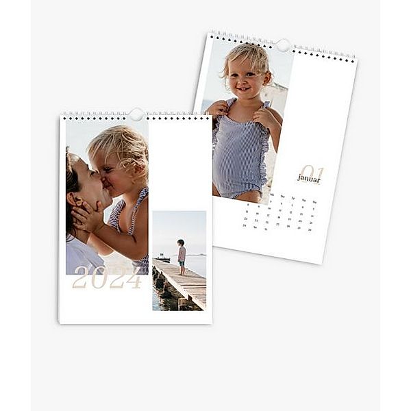 Wandkalender 2024 gestalten mit eigenen Fotos (A4 hoch) im Design Beach Time