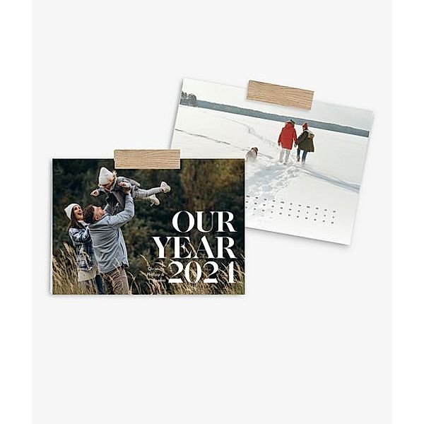 Wandkalender 2024 gestalten mit eigenen Fotos (A4 quer) im Design Bold Elegance