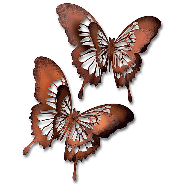 Wandschmuck Schmetterling, 2er-Set
