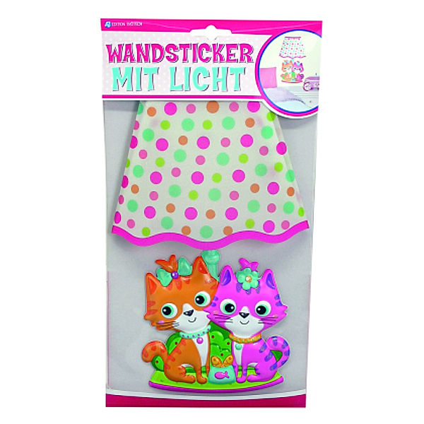 Wandsticker mit Licht Katzen