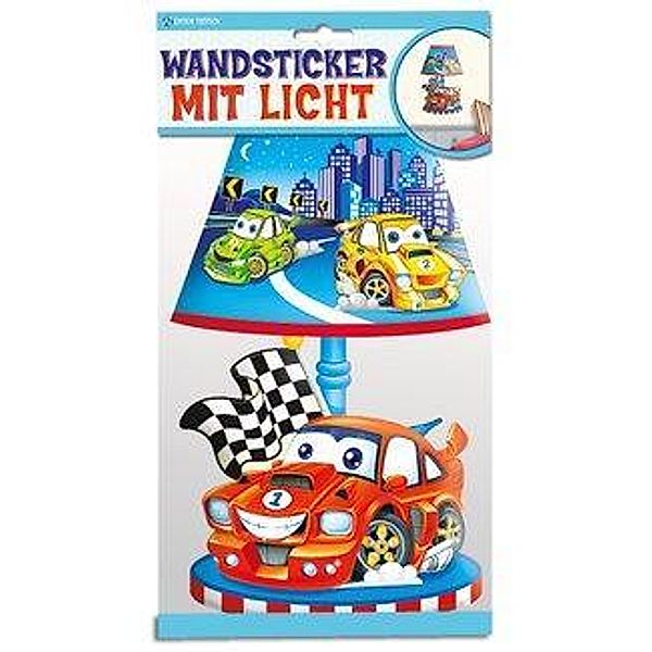 Wandsticker mit Licht Speed Cars