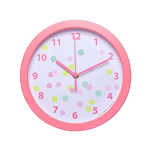 A Little Lovely Company Wanduhr CONFETTI in pink/weiß