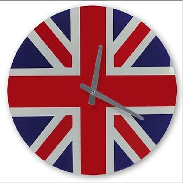 Wanduhr Glas Motiv Union Jack