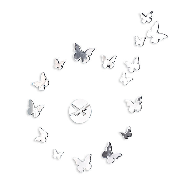 Wanduhr Schmetterlinge, 17-teilig