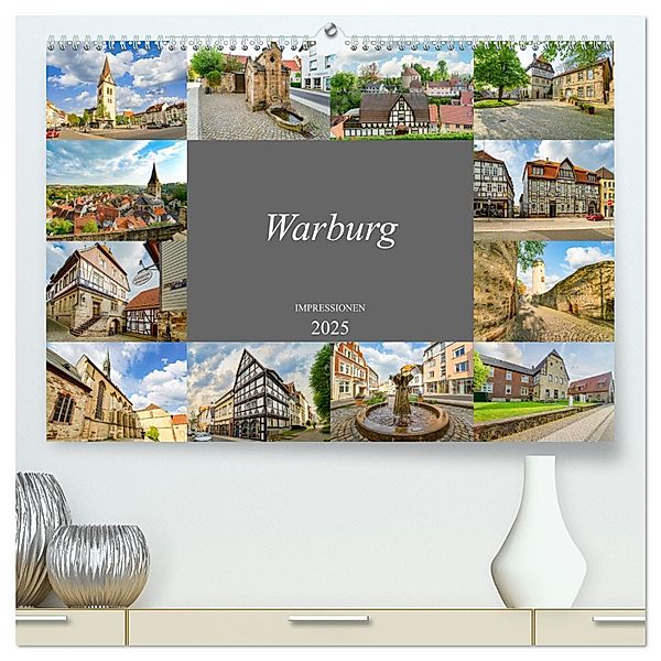 Warburg Impressionen (hochwertiger Premium Wandkalender 2025 DIN A2 quer), Kunstdruck in Hochglanz, Calvendo, Dirk Meutzner