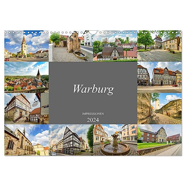 Warburg Impressionen (Wandkalender 2024 DIN A3 quer), CALVENDO Monatskalender, Dirk Meutzner