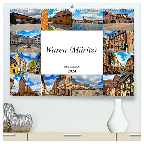 Waren Müritz Impressionen (hochwertiger Premium Wandkalender 2024 DIN A2 quer), Kunstdruck in Hochglanz, Dirk Meutzner