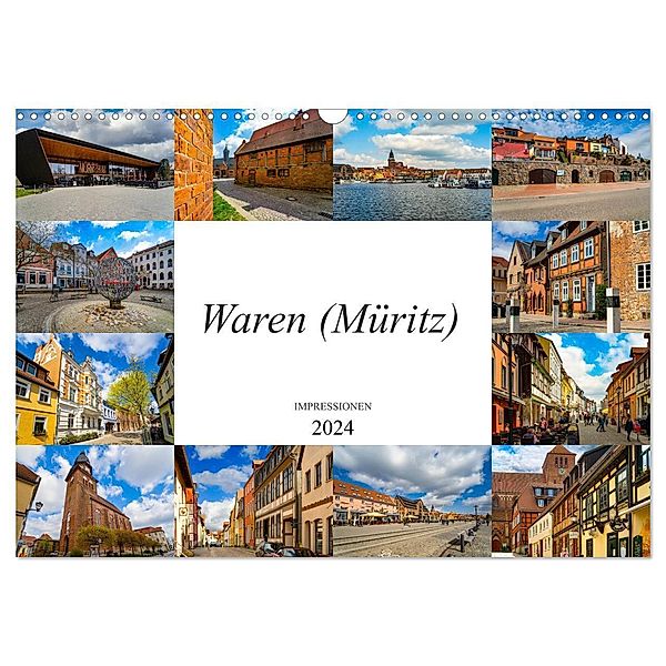 Waren Müritz Impressionen (Wandkalender 2024 DIN A3 quer), CALVENDO Monatskalender, Dirk Meutzner