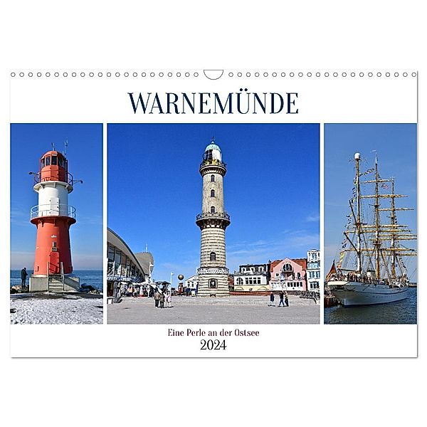 WARNEMÜNDE, eine Perle an der Ostsee (Wandkalender 2024 DIN A3 quer), CALVENDO Monatskalender, Ulrich Senff