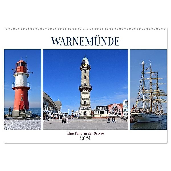 WARNEMÜNDE, eine Perle an der Ostsee (Wandkalender 2024 DIN A2 quer), CALVENDO Monatskalender, Ulrich Senff