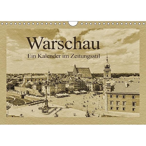 Warschau - Ein Kalender im Zeitungsstil (Wandkalender 2018 DIN A4 quer), Gunter Kirsch