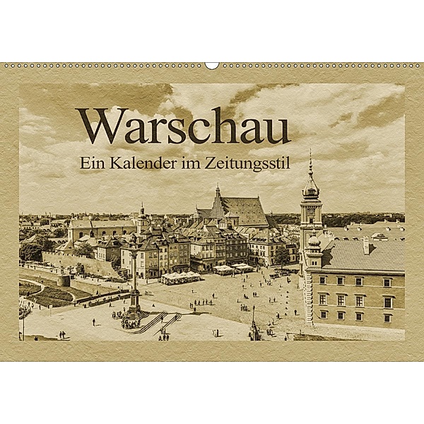 Warschau - Ein Kalender im Zeitungsstil (Wandkalender 2020 DIN A2 quer), Gunter Kirsch