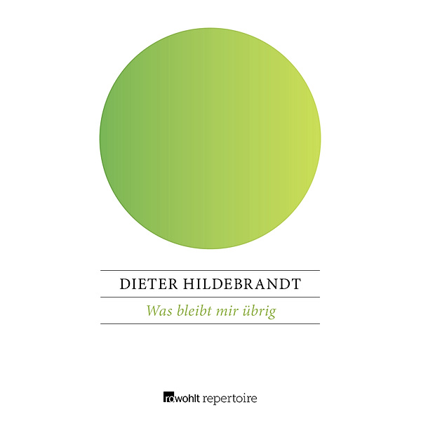 Was bleibt mir übrig, Dieter Hildebrandt