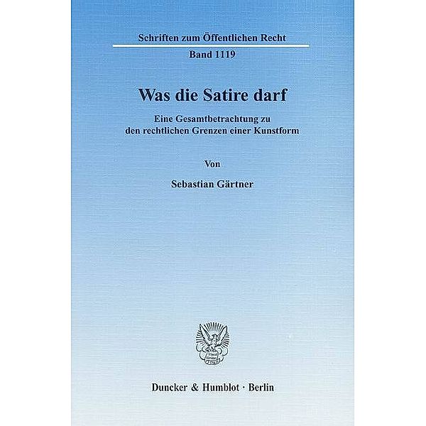 Was die Satire darf., Sebastian Gärtner