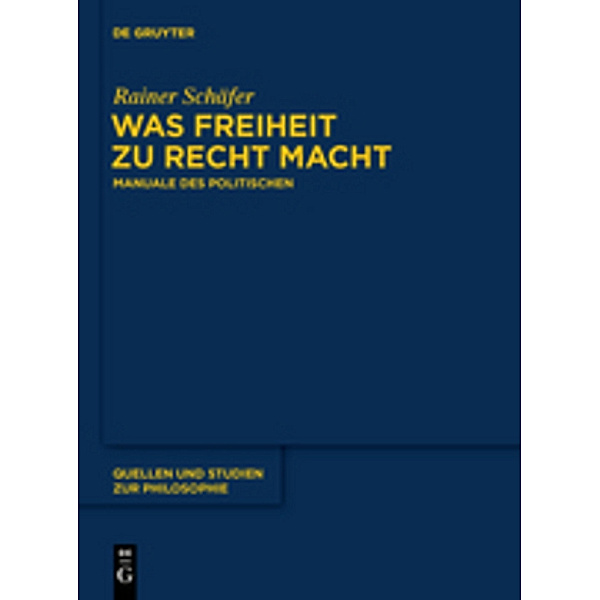Was Freiheit zu Recht macht, Rainer Schäfer