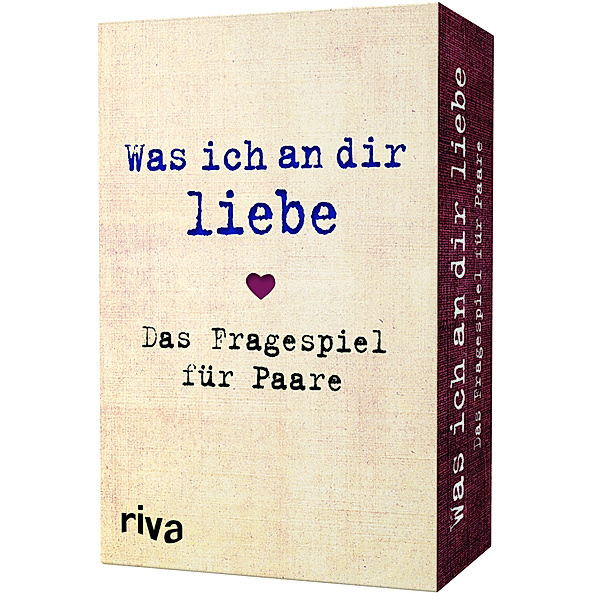 riva Verlag Was ich an dir liebe - Das Fragespiel für Paare (Spiel), Alexandra Reinwarth