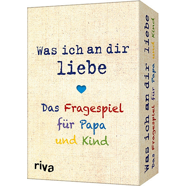 riva Verlag, Riva Was ich an dir liebe - Das Fragespiel für Papa und Kind, riva Verlag