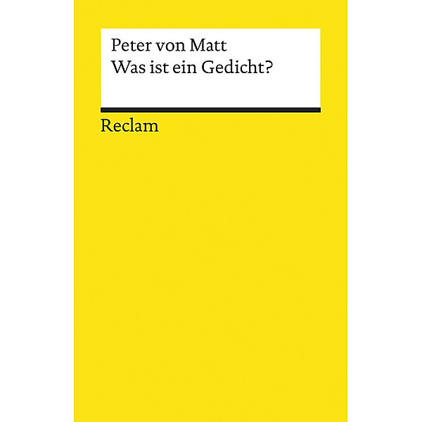 Was ist ein Gedicht?, Peter von Matt