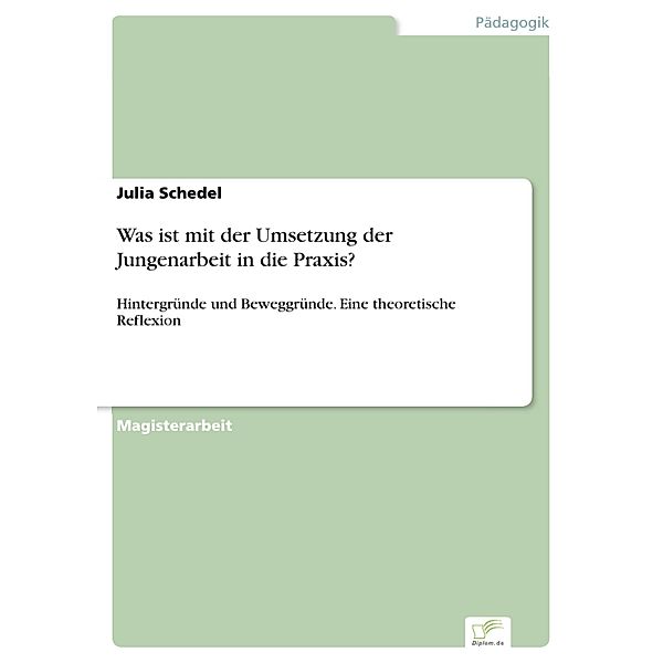 Was ist mit der Umsetzung der Jungenarbeit in die Praxis?, Julia Schedel