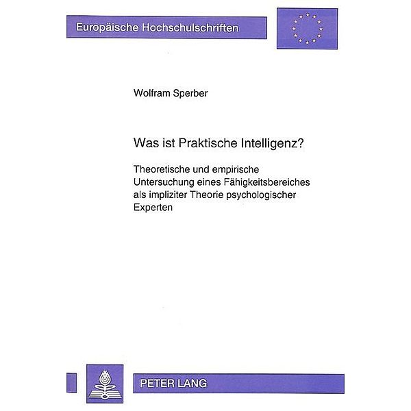 Was ist Praktische Intelligenz?, Wolfram Sperber