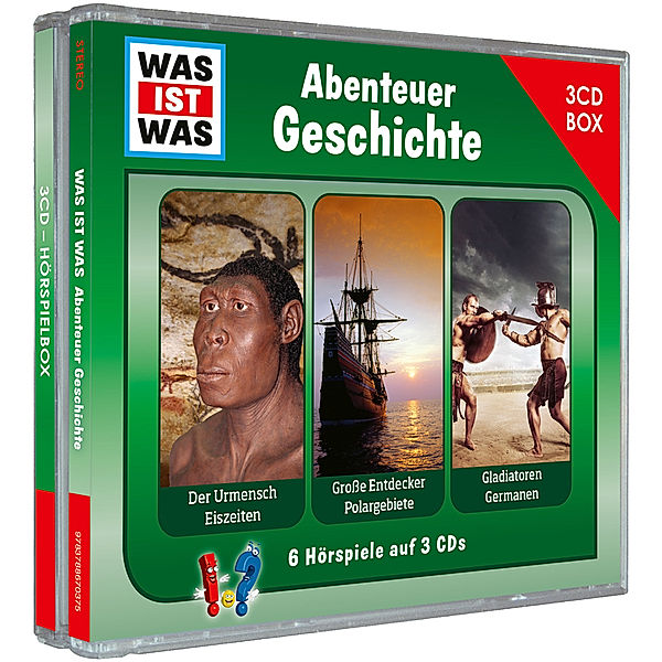 WAS IST WAS 3-CD Hörspielbox. Abenteuer Geschichte,Audio-CD, Tessloff Verlag Ragnar Tessloff GmbH & Co.KG